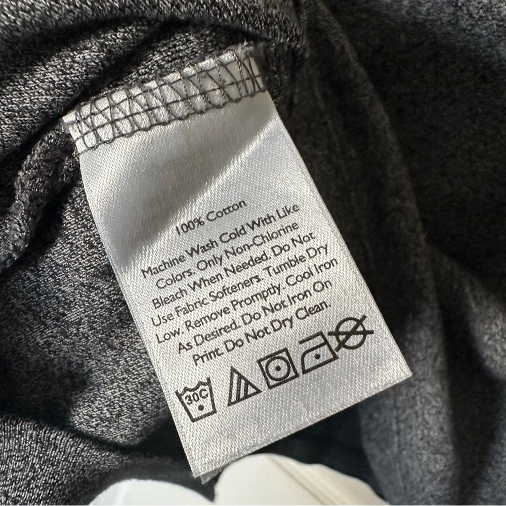 Eddie Bauer Charcoal Gray 100% Cotton Long Sleeve Tee - Medium - Picture 4 of 5